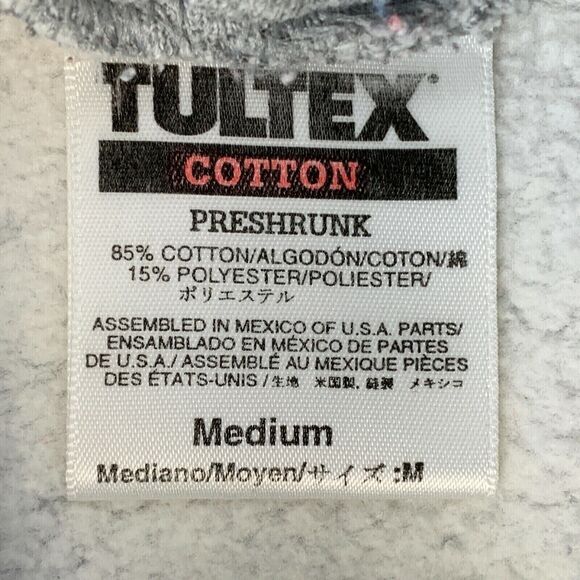 Vintage Skateboarding Devil Demon Hoodie Mens Medium Hooded Sweatshirt 90s Gray - Picture 5 of 6